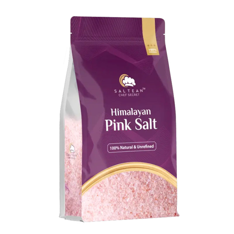 Saltean Chef Secret Pink Himalayan Salt, 2.2 lb. Fine Grind Standing Pouch