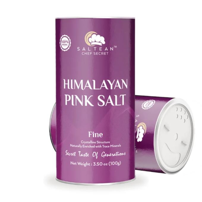 Saltean Chef Secret Pink Himalayan Salt, 3.5 oz. Cardboard Shaker