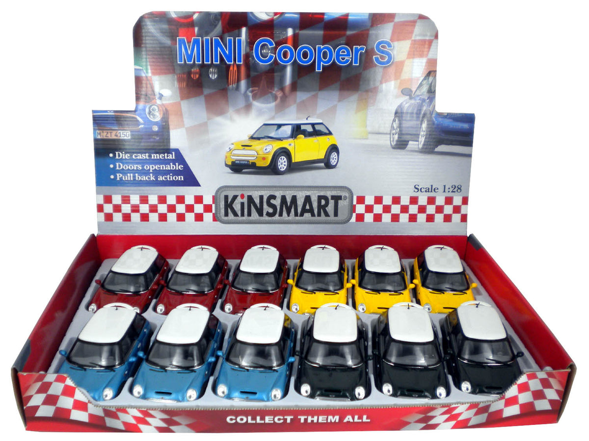 KiNSMART Diecast Mini Cooper S - 1:36 Scale, 12 Pack (272560)