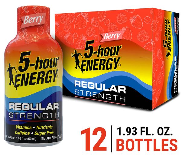 5-Hour Energy Regular Strength Berry Flavor, 12 pack - 1.93 fl. oz. per bottle