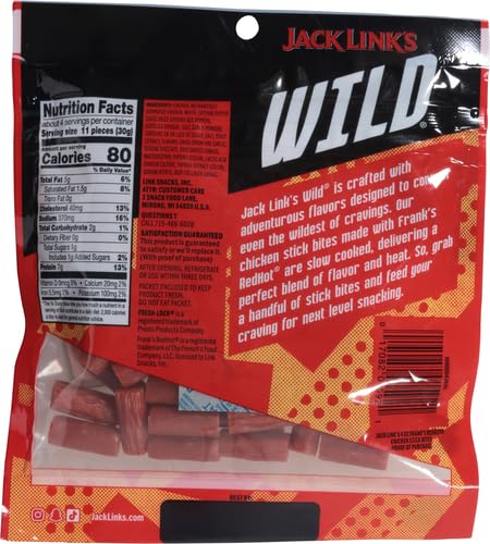 Jack Link's Wild Frank's Red Hot Chicken Bites, 4 oz. Bag (01592)