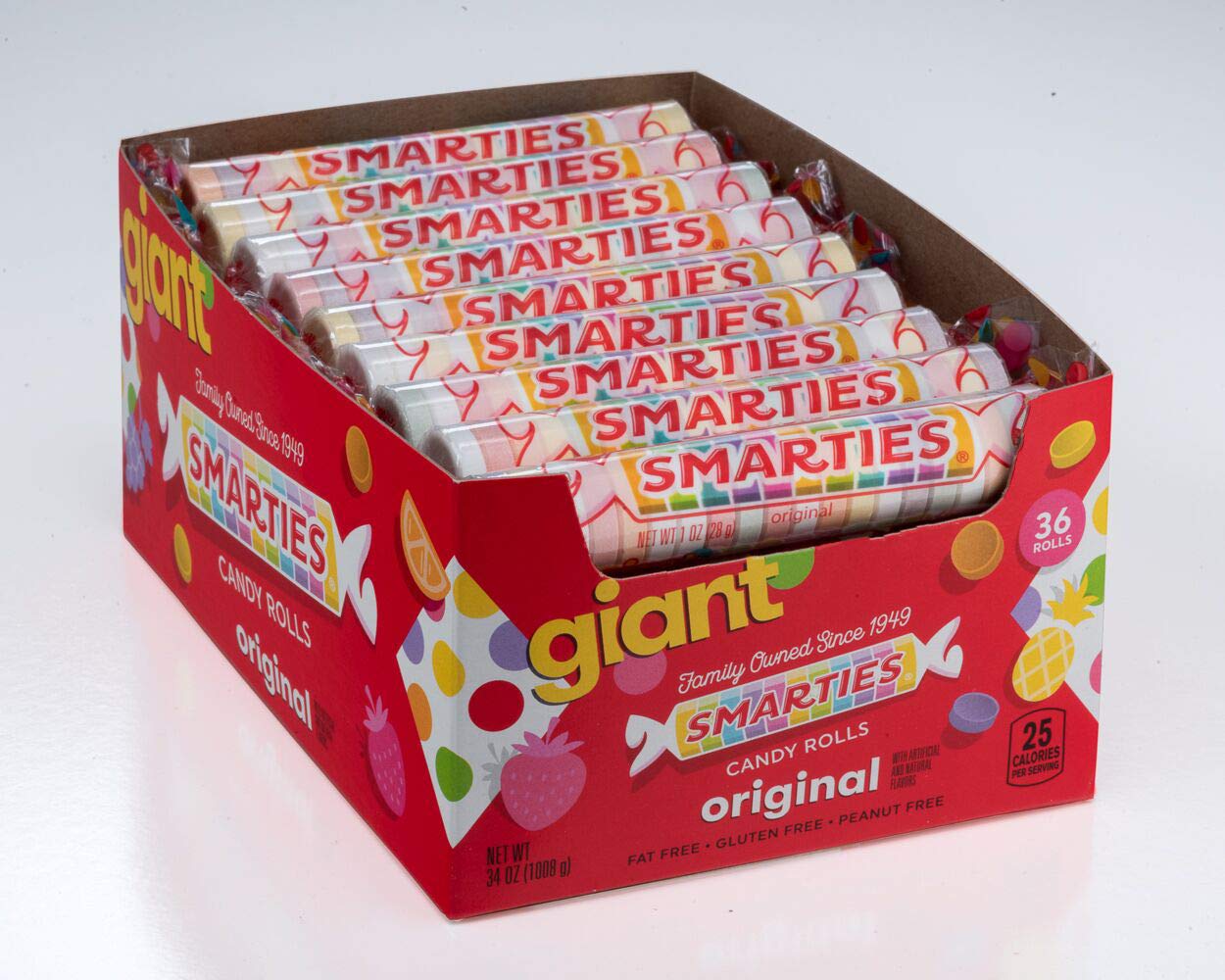 Giant Smarties, 36 roll count box