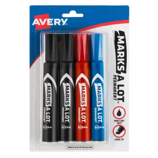 Avery Permanent Markers Variety 4 Pack