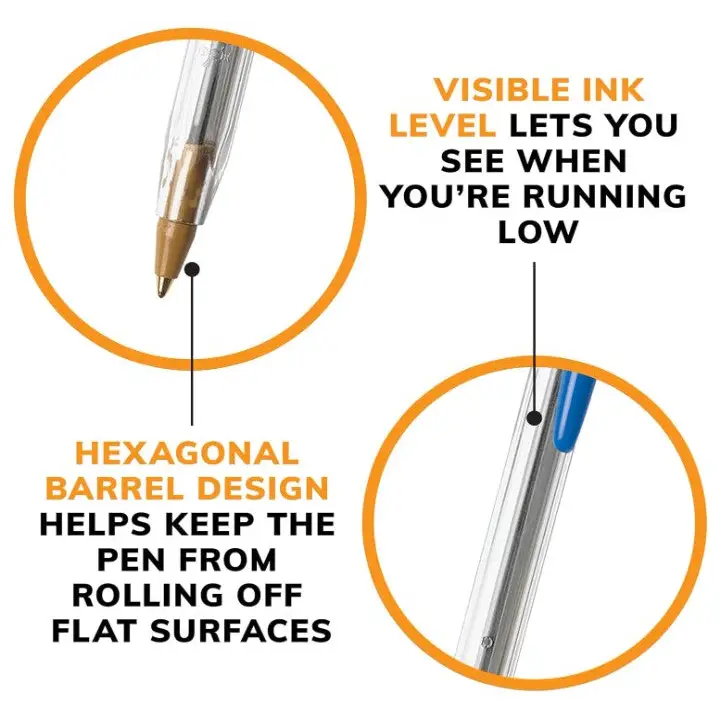 BIC Cristal Xtra Smooth Blue Ballpoint Pen Medium Point 10 Pack