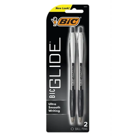 BIC Glide Retractable Ballpoint Pen 2 Pack