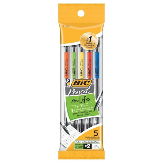BIC Xtra Life Mechanical Pencils.7 mm 5 Pack