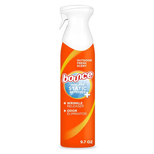 Bounce Anti Static Spray 3 in 1 Instant Anti Static Spray Wrinkle Release Odor Eliminator and Fabric Refresher Spray