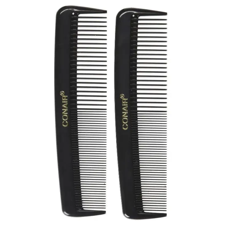 Conair Hard Rubber Pocket Combs 2 Pack