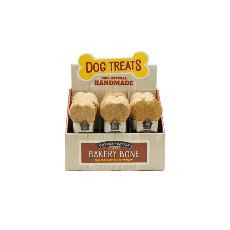Cosmo’s Snack Shack Pet Treats Cheese & Bacon Bakery Bone 24 Count