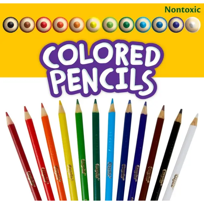 Crayola Long Colored Pencils 12 Count