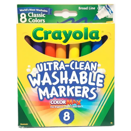 Crayola Washable Markers Broad 8 Count