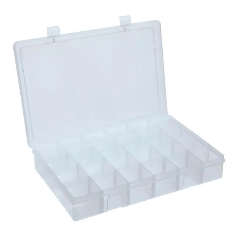 Durham Large Plastic Compartment Box Adjustable with 20 Dividers