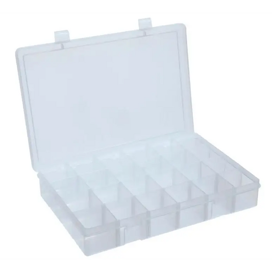 Durham Large Plastic Compartment Box Adjustable with 20 Dividers