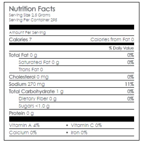 Nutritional Information