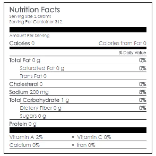 Nutritional Information