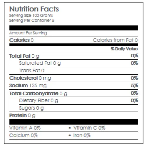 Nutritional Information