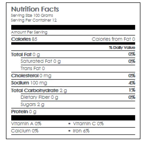 Nutritional Information