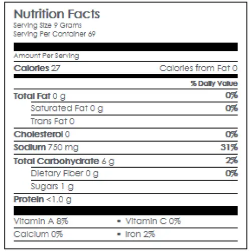 Nutritional Information