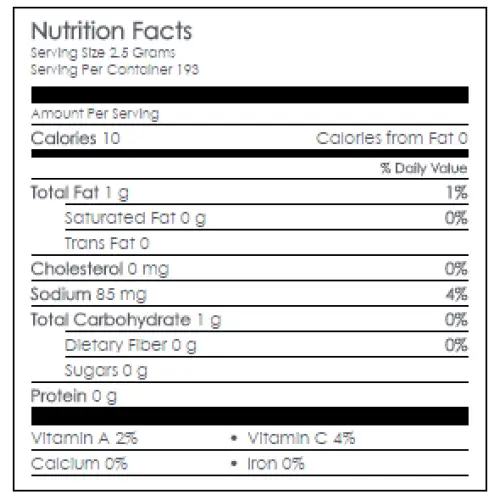 Nutritional Information