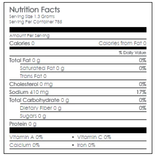 Nutritional Information