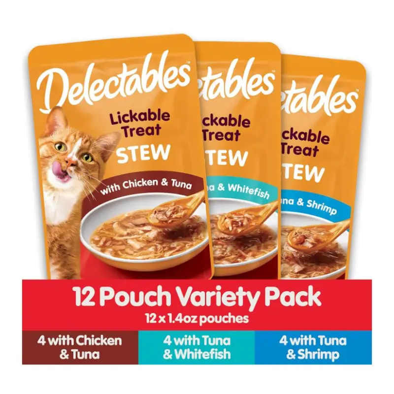 Hartz Delectables Lickable Cat Treat Stew Assorted Flavors