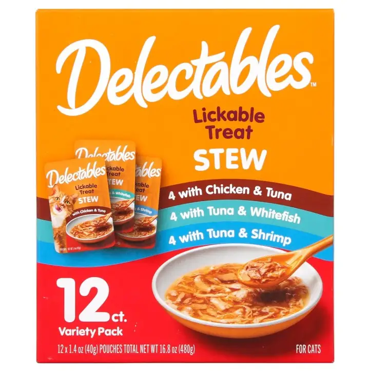 Hartz Delectables Lickable Cat Treat Stew Assorted Flavors