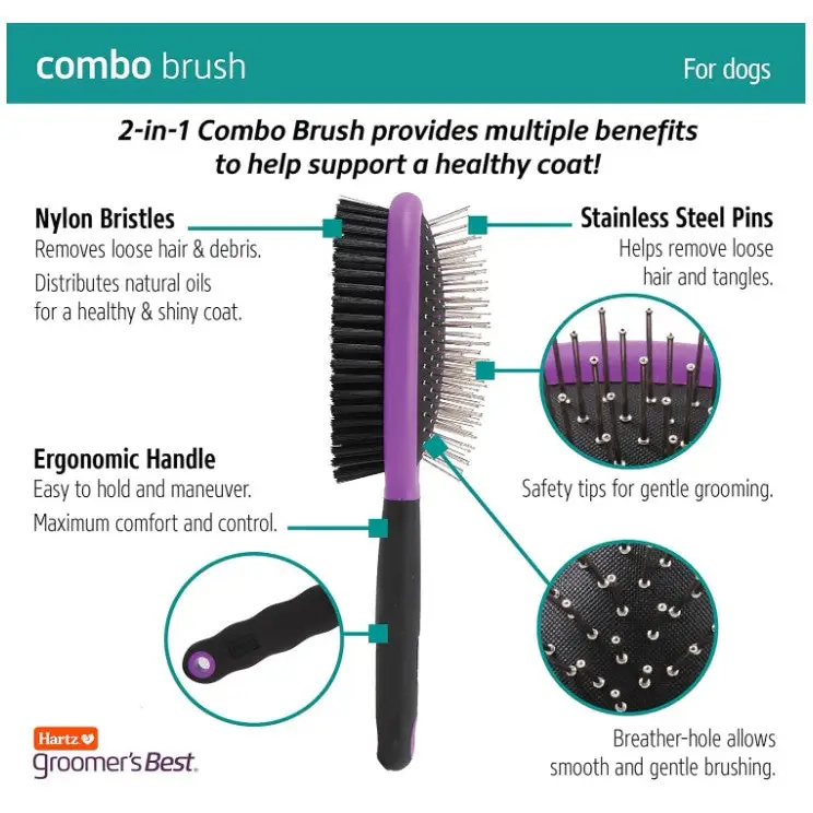 Hartz Groomer’s Best Combo Brush for Dogs