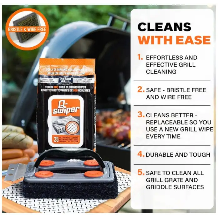 Proud Grill Q-Swiper BBQ Grill Cleaner