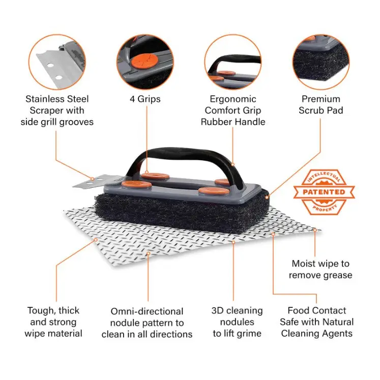 Proud Grill Q-Swiper BBQ Grill Cleaner