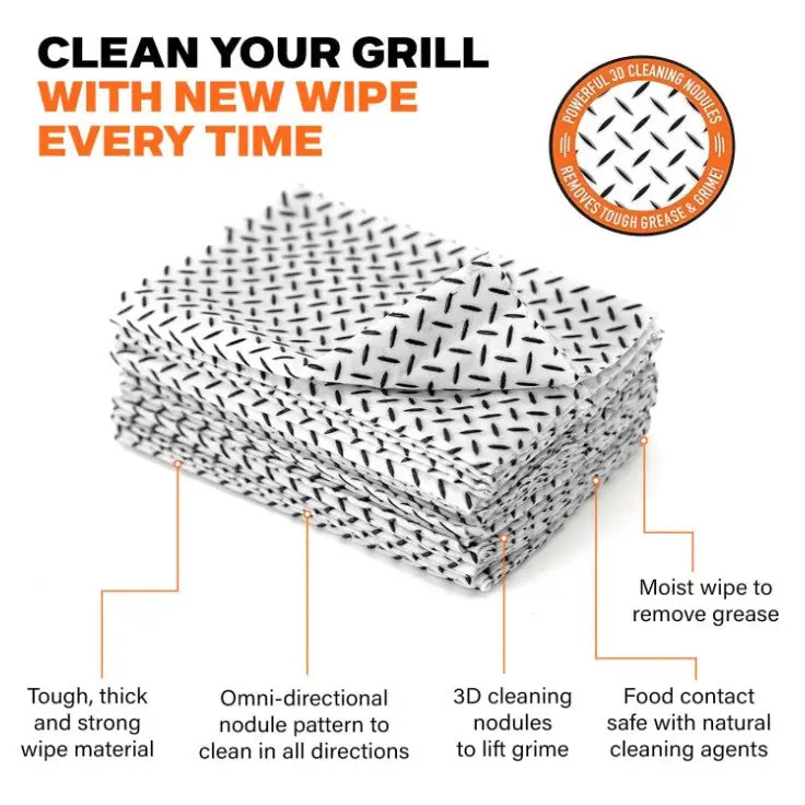 Proud Grill Q-Swiper Grill Wipes 40 Pack