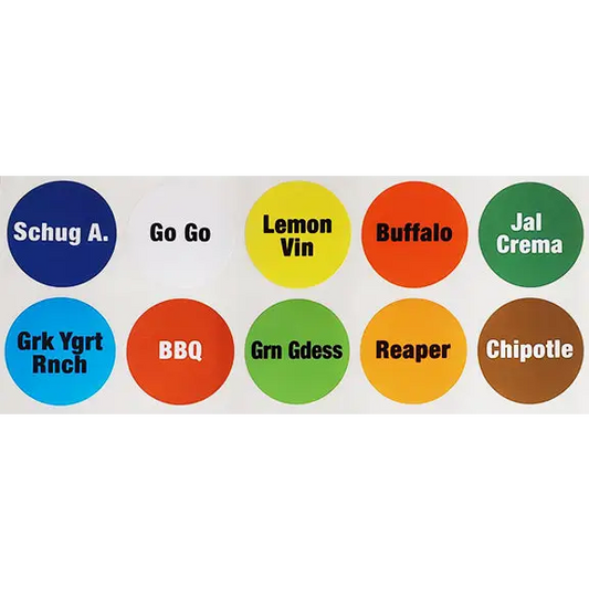 Sauce Labels for squeeze bottles - 400ct