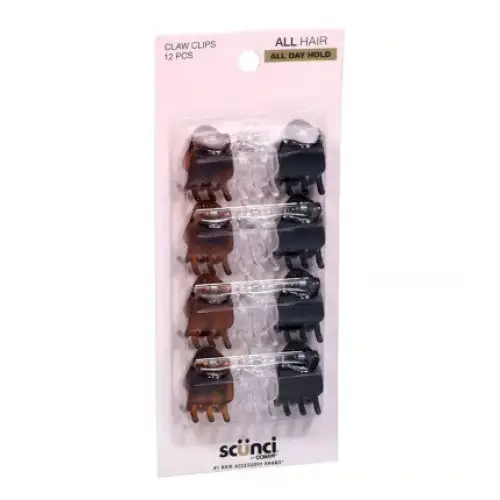 Scunci Chunky Jaw Clips 12 Pack