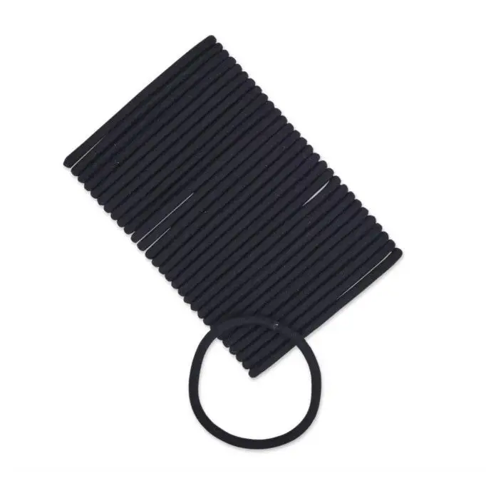 Scunci No Damage Black Elastics 30 Count