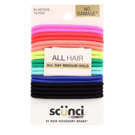 Scunci No Damage Bright Elastic Hair Bands 18 Pack