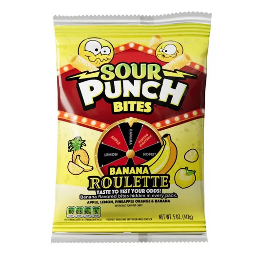 Sour Punch Banana Roulette Bites 5 oz.