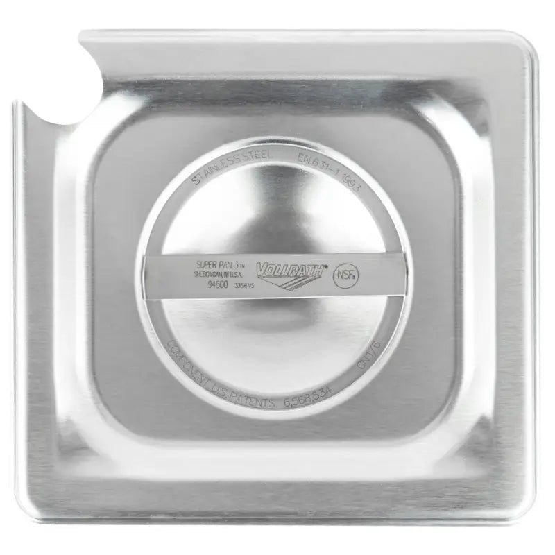 Stainless Steel 1/6th Hotel Pan Cover with Handle