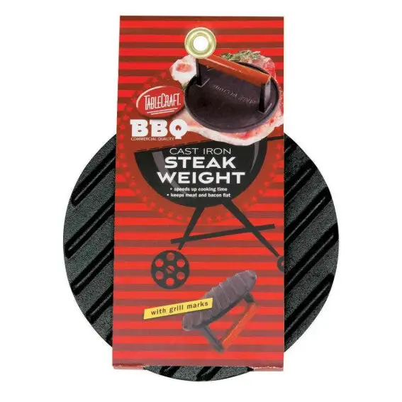 TableCraft Cast Iron Round Steak Weight