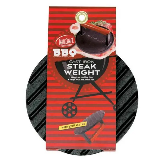 TableCraft Cast Iron Round Steak Weight