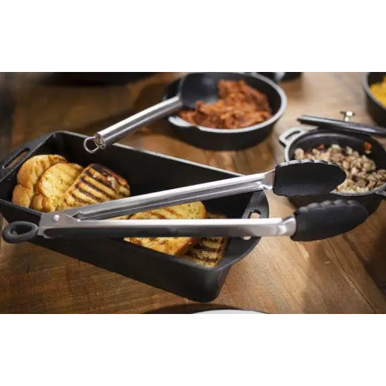 TableCraft Gray Locking Tongs 12 Inch