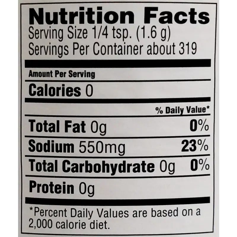 Nutritional Information