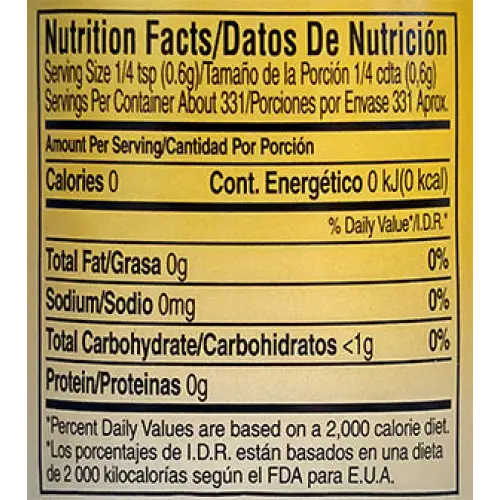 Nutritional Information