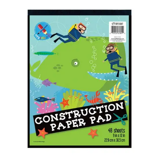 Top Flight My Ideas® Construction Paper Tablet 9’’ x 12’’ 48 sheets Assorted Colors in Pad