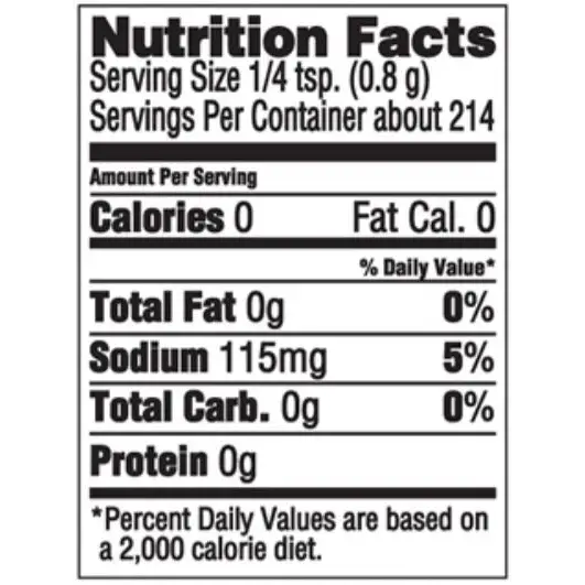 Nutritional Information