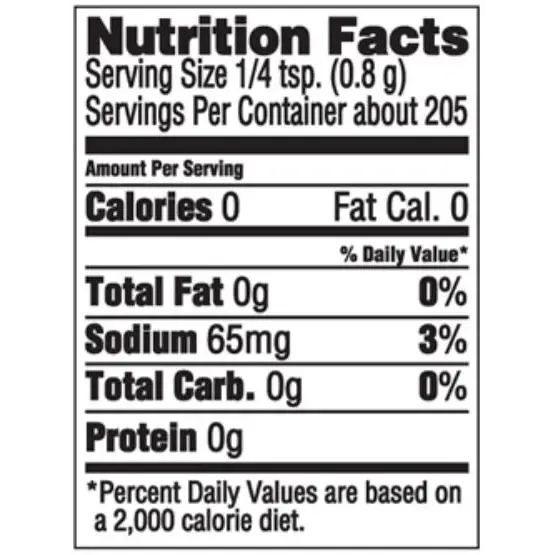 Nutritional Information