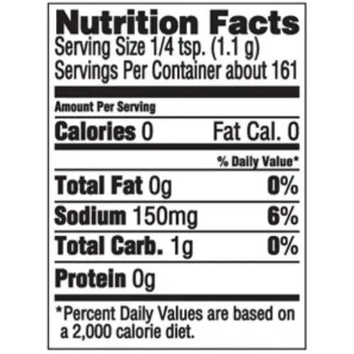 Nutritional Information