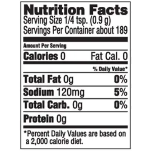 Nutritional Information