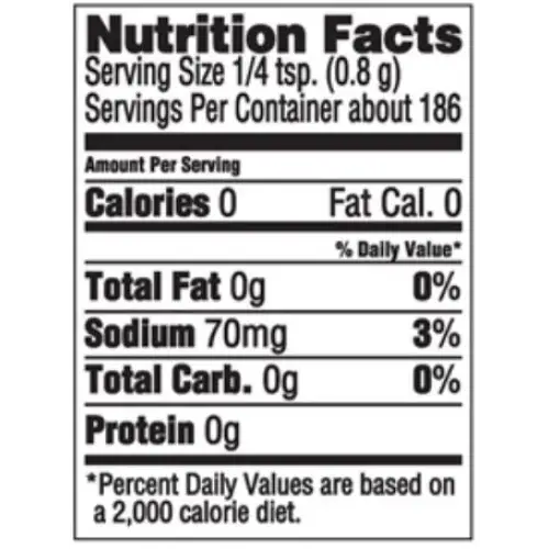 Nutritional Information