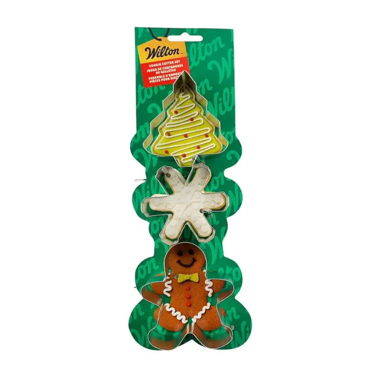 Wilton Metal Christmas Cookie Cutters 3 piece