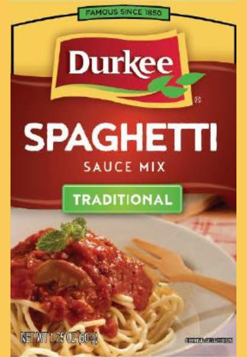 Durkee Traditional Spaghetti Sauce Mix, 1.25 oz.