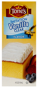 Tone's Clear Imitation Vanilla, 4 oz.